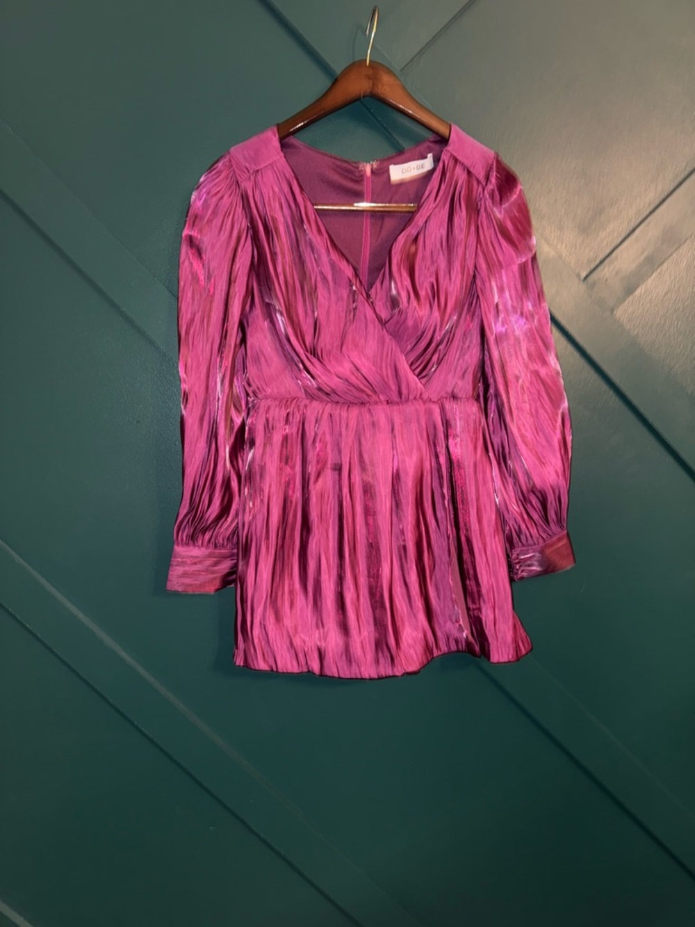DO+BE Vibrant Magenta Satin Dress